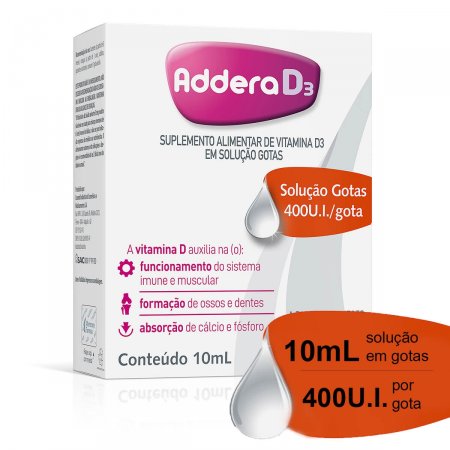 Vitamina D Addera D3 400UI com 10ml