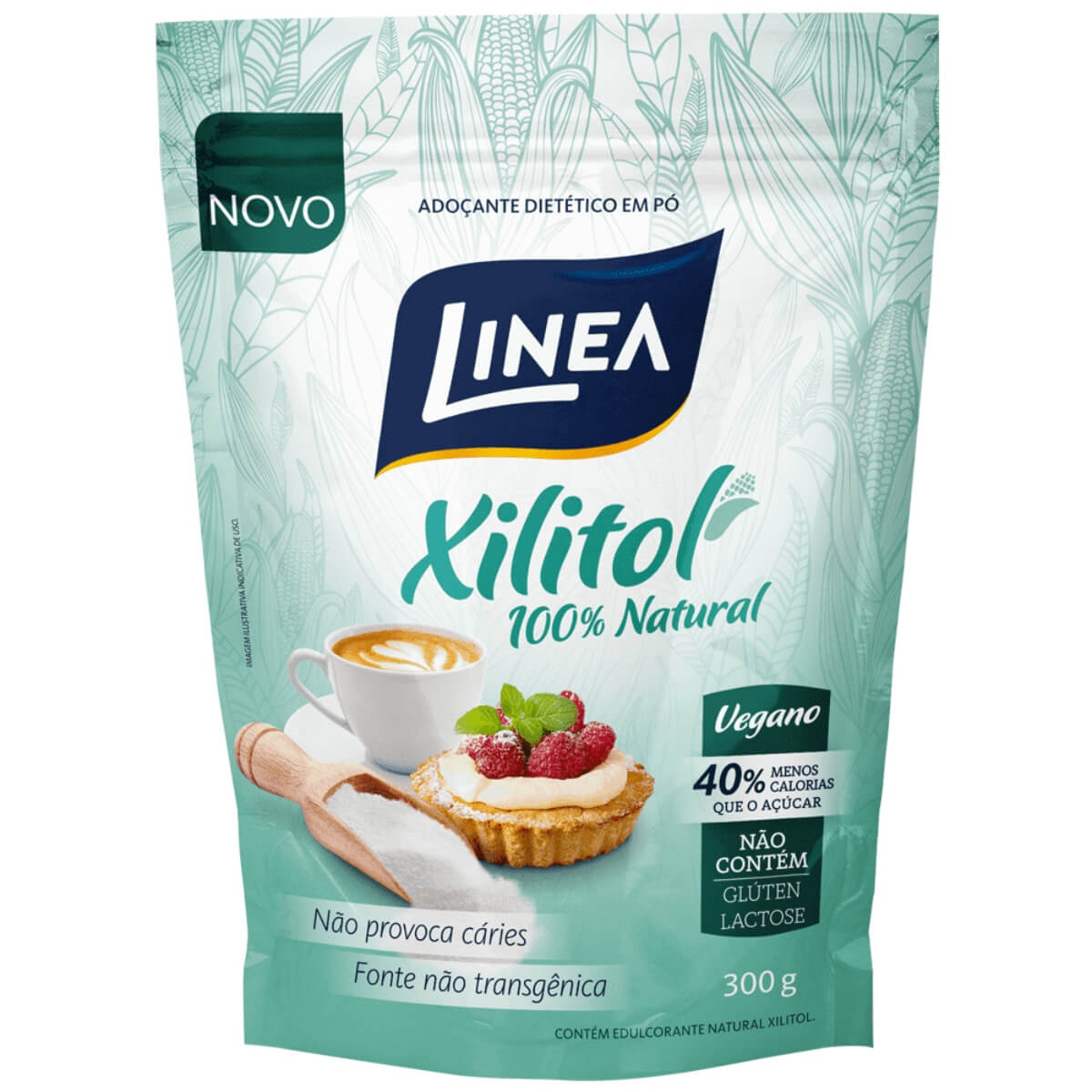 Adoçante Pó Linea Xilitol com 300g Menor preço em Adoçante Pó Linea Xilitol com 300g