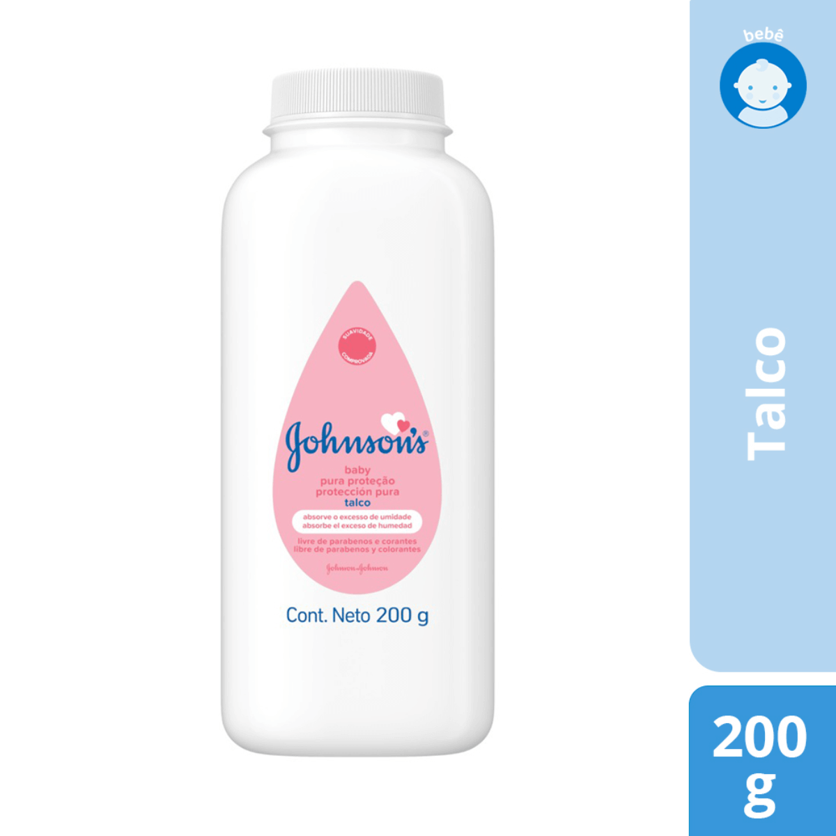 Talco Johnson's Baby Pura Proteção 200g Menor preço em Talco Johnson's Baby Pura Proteção 200g