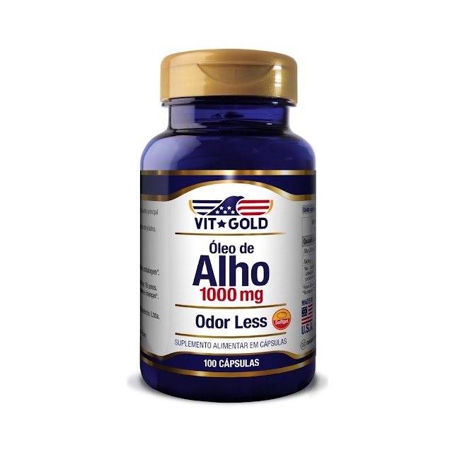 Óleo de Alho 1000 mg Odor Less Vitgold 100 Cápsulas