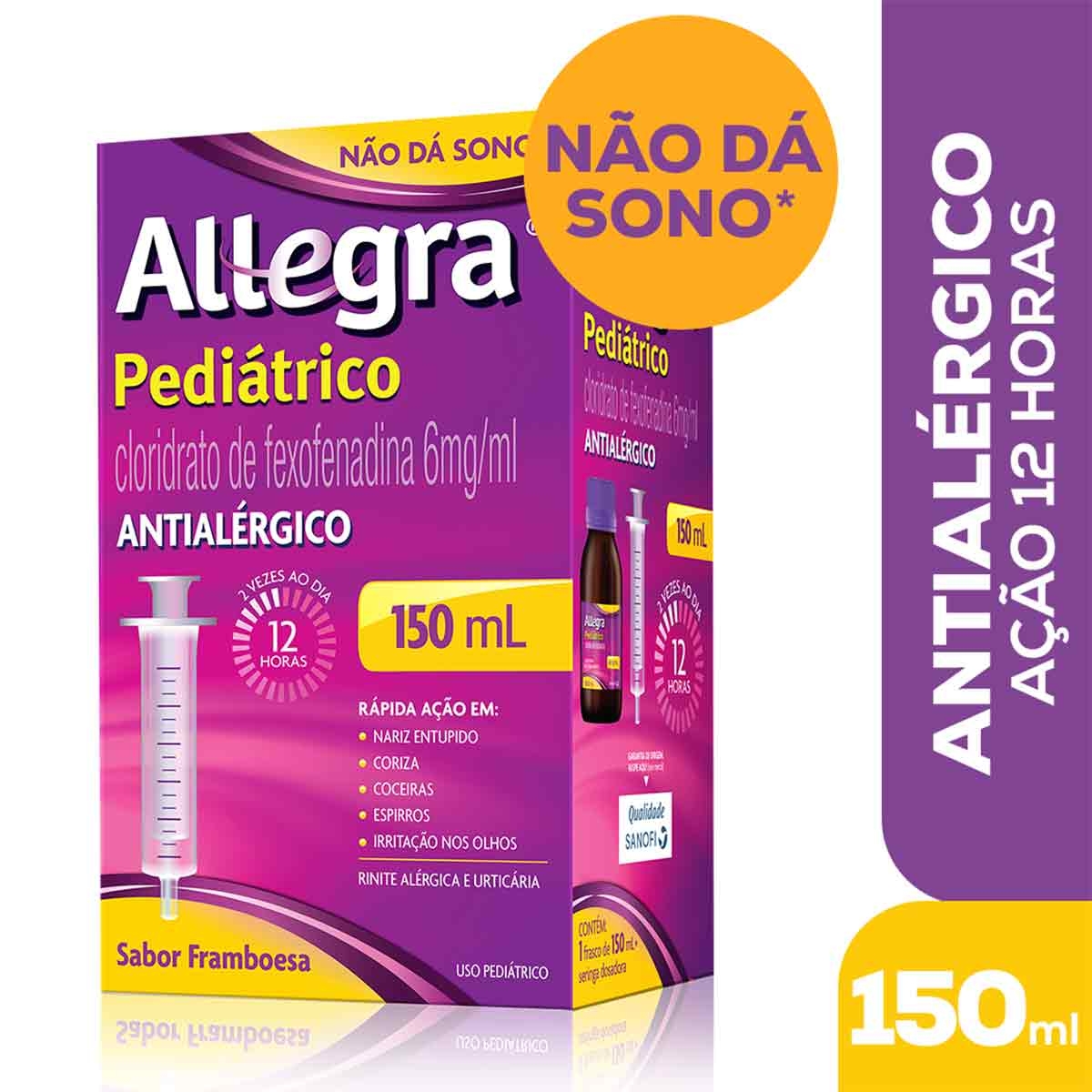 Allegra Pediátrico 6mg/ml Suspensão Oral com 150ml Menor preço em Allegra Pediátrico 6mg/ml Suspensão Oral com 150ml