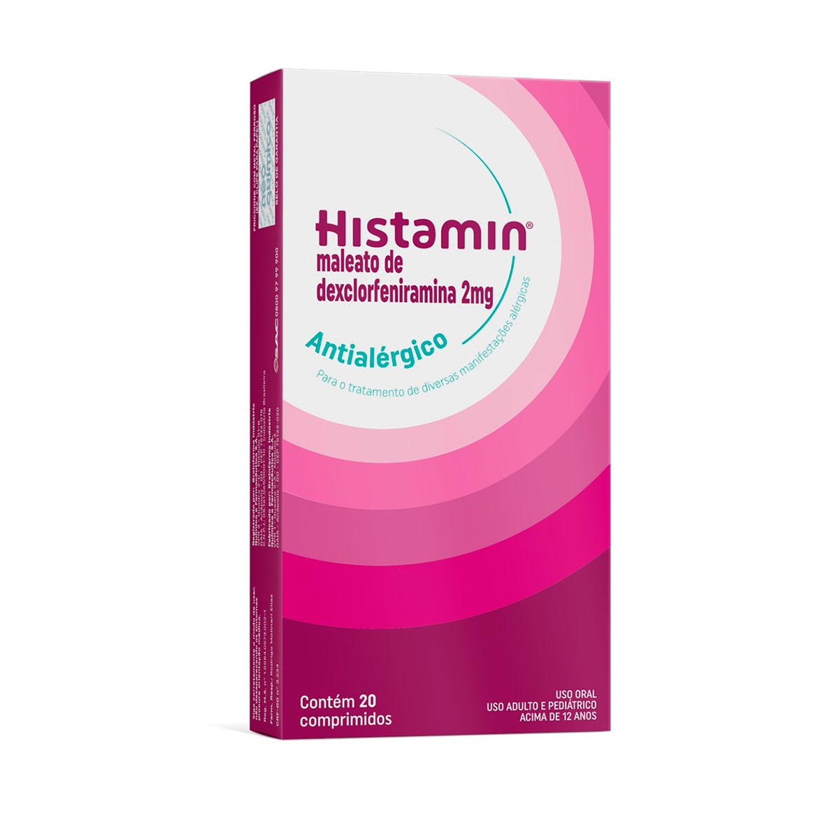 Histamin Maleato de Dexclorfeniramina 2mg 20 comprimidos