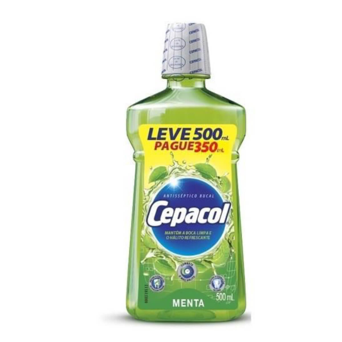 Enxaguante Antisséptico Bucal Cepacol Menta com 500ml Menor preço em Enxaguante Antisséptico Bucal Cepacol Menta com 500ml