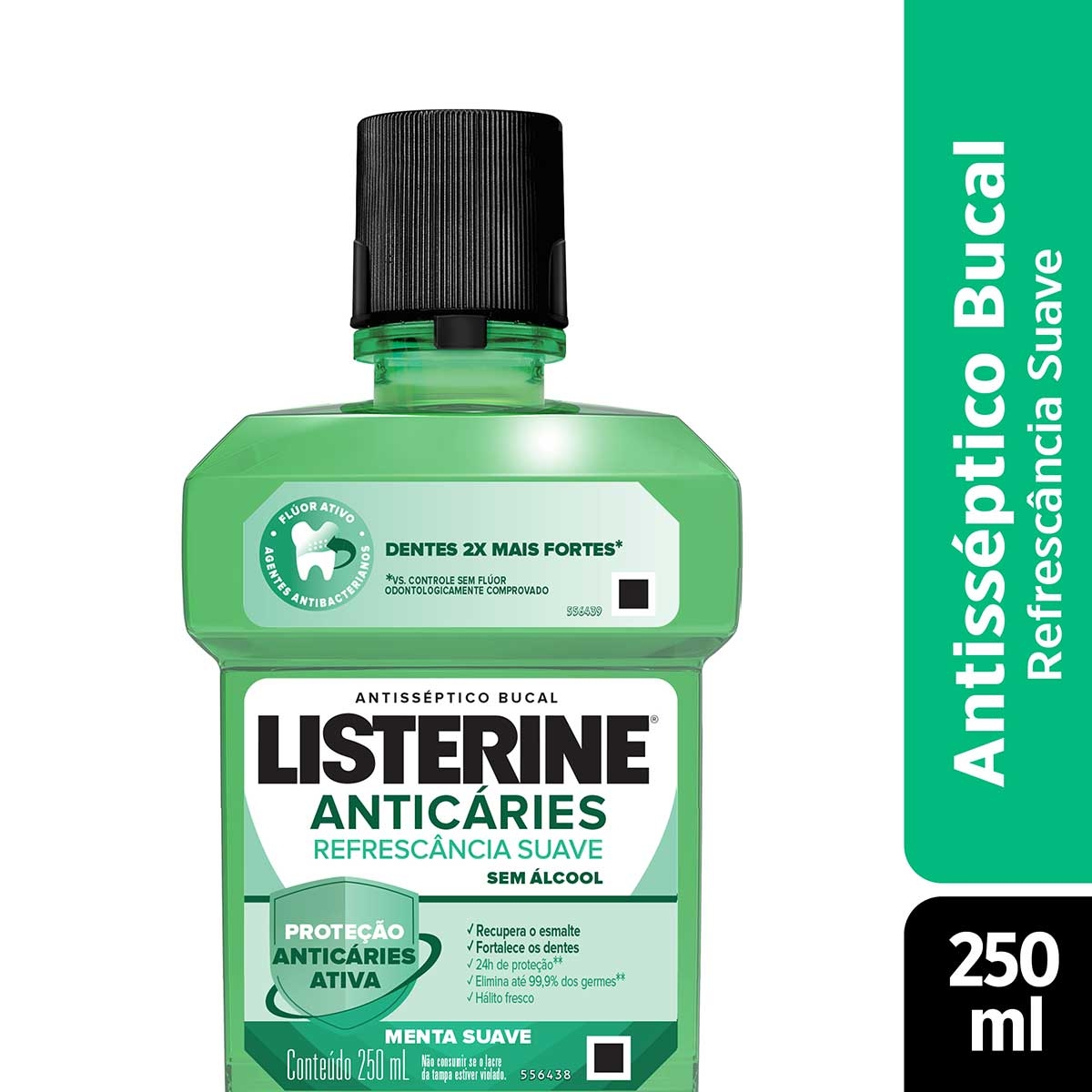 Enxaguante Antisséptico Bucal Listerine Anticáries Zero Álcool com 250ml 250ml