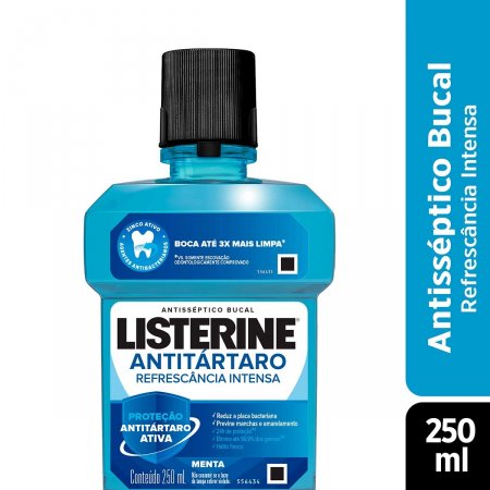 Enxaguante Antisséptico Bucal Listerine Antitártaro Menta com 250ml