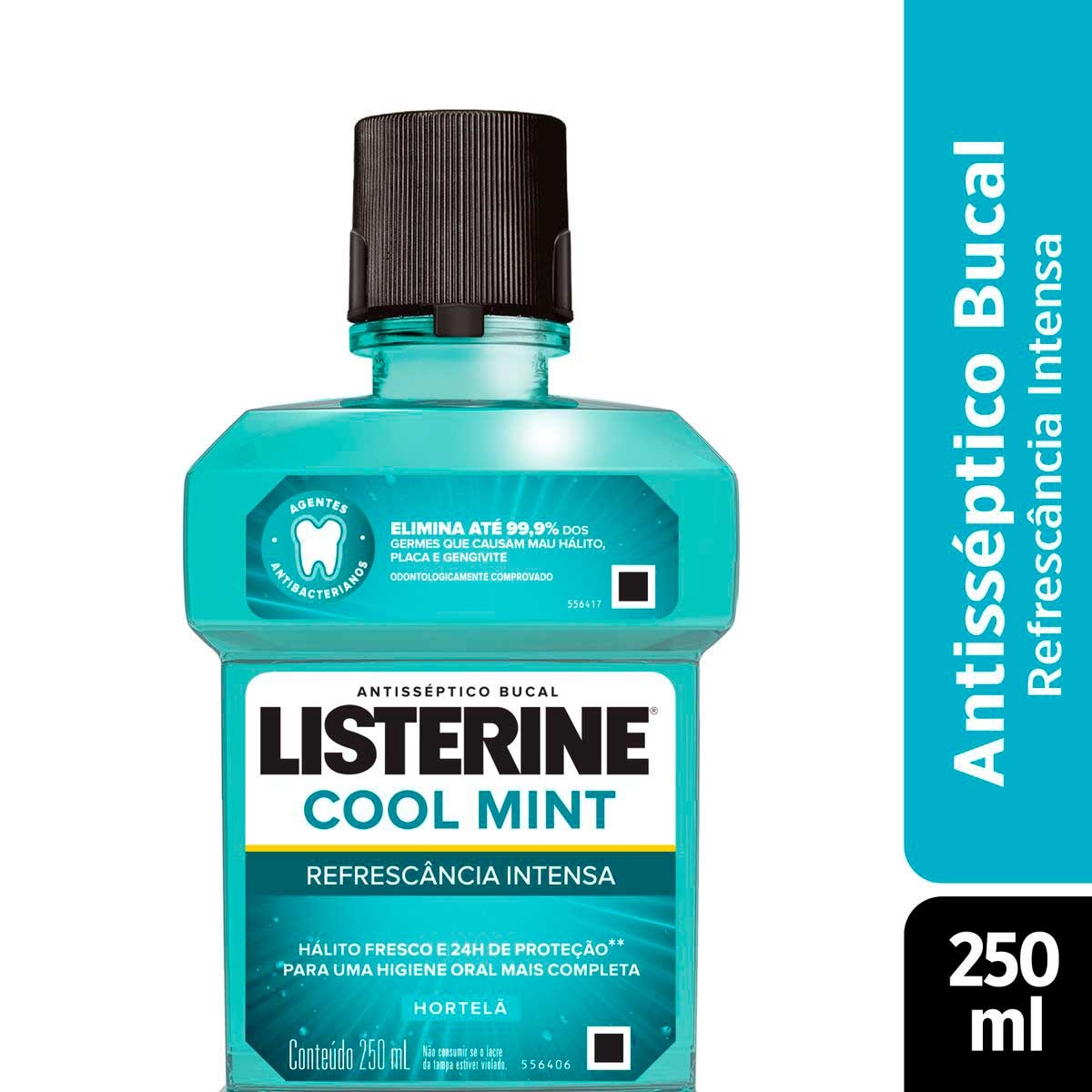 Enxaguante Antisséptico Bucal Listerine Cool Mint com 250ml 250ml