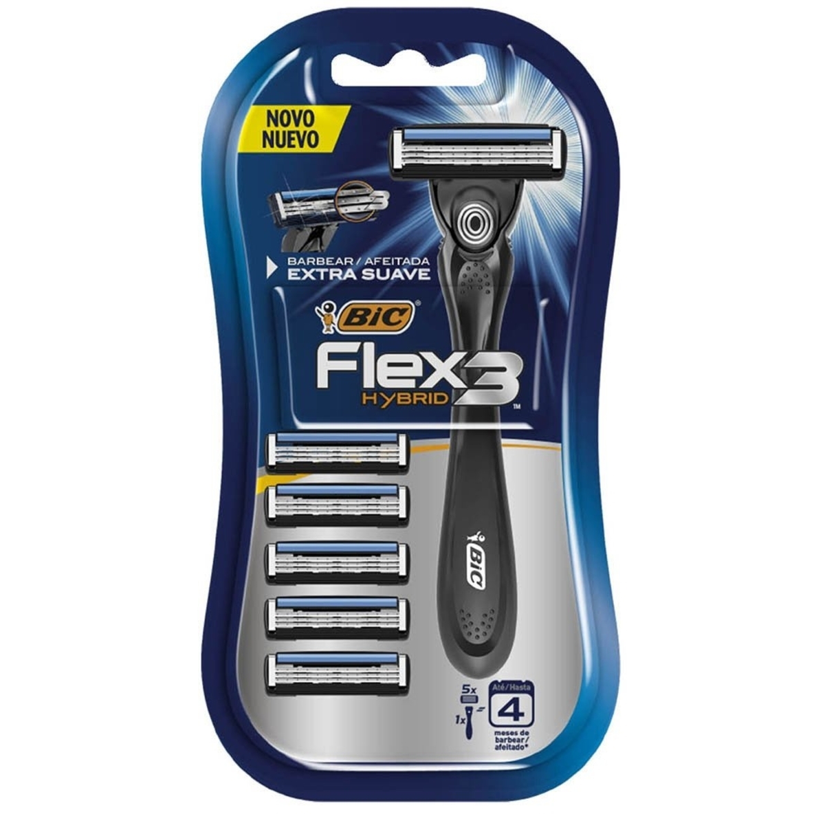 Aparelho de Barbear BIC Flex 3 Hybrid Premium + 5 cargas 1 unidade