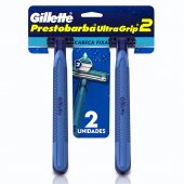 Aparelho para Barbear Masculino Gillette Prestobarba Ultragrip com 2 unidades