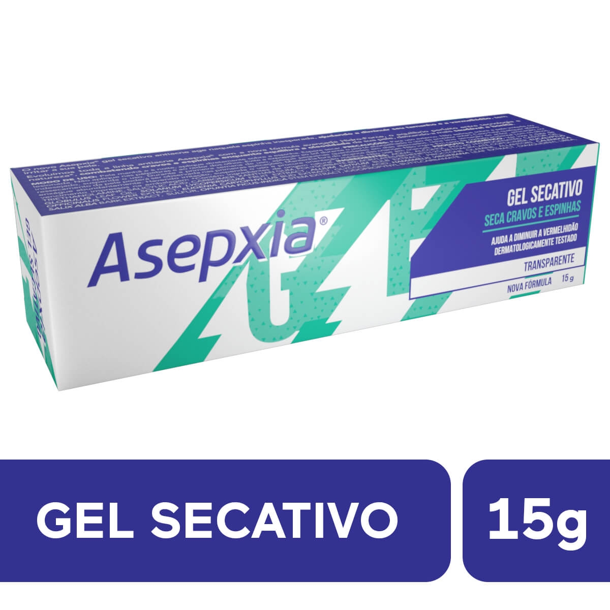 Gel Secativo Facial Asepxia com 15g Menor preço em Gel Secativo Facial Asepxia com 15g