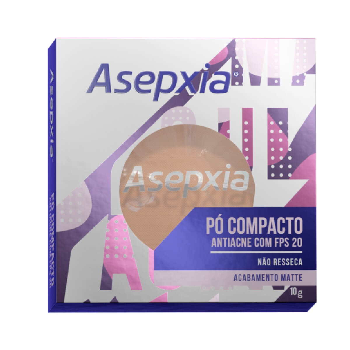 Pó Compacto Asepxia Antiacne Cor Bege Claro FPS20 10g