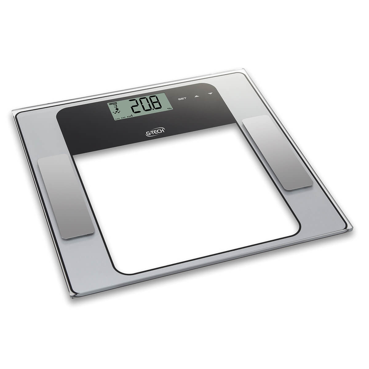 Balança Digital de Controle Corporal com Bioimpedância G-Tech Glass 7FW com 1 unidade Menor preço em Balança Digital de Controle Corporal com Bioimpedância G-Tech Glass 7FW com 1 unidade