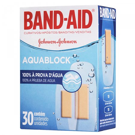 Band-Aid Curativos À Prova D'água com 30 unidades