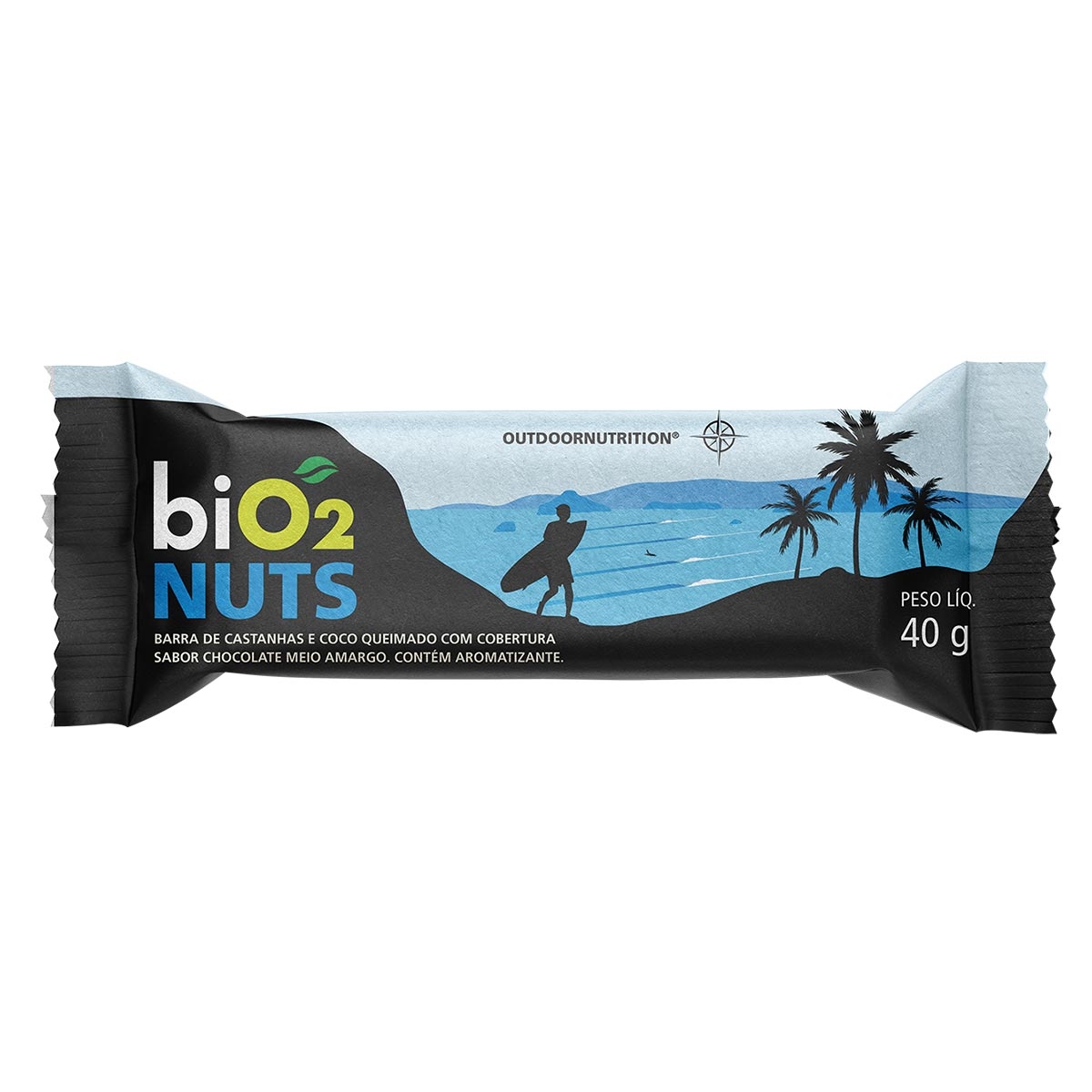 BARRA DE CASTANHAS NUTS BIO2 COCO QUEIMADO COM 40G