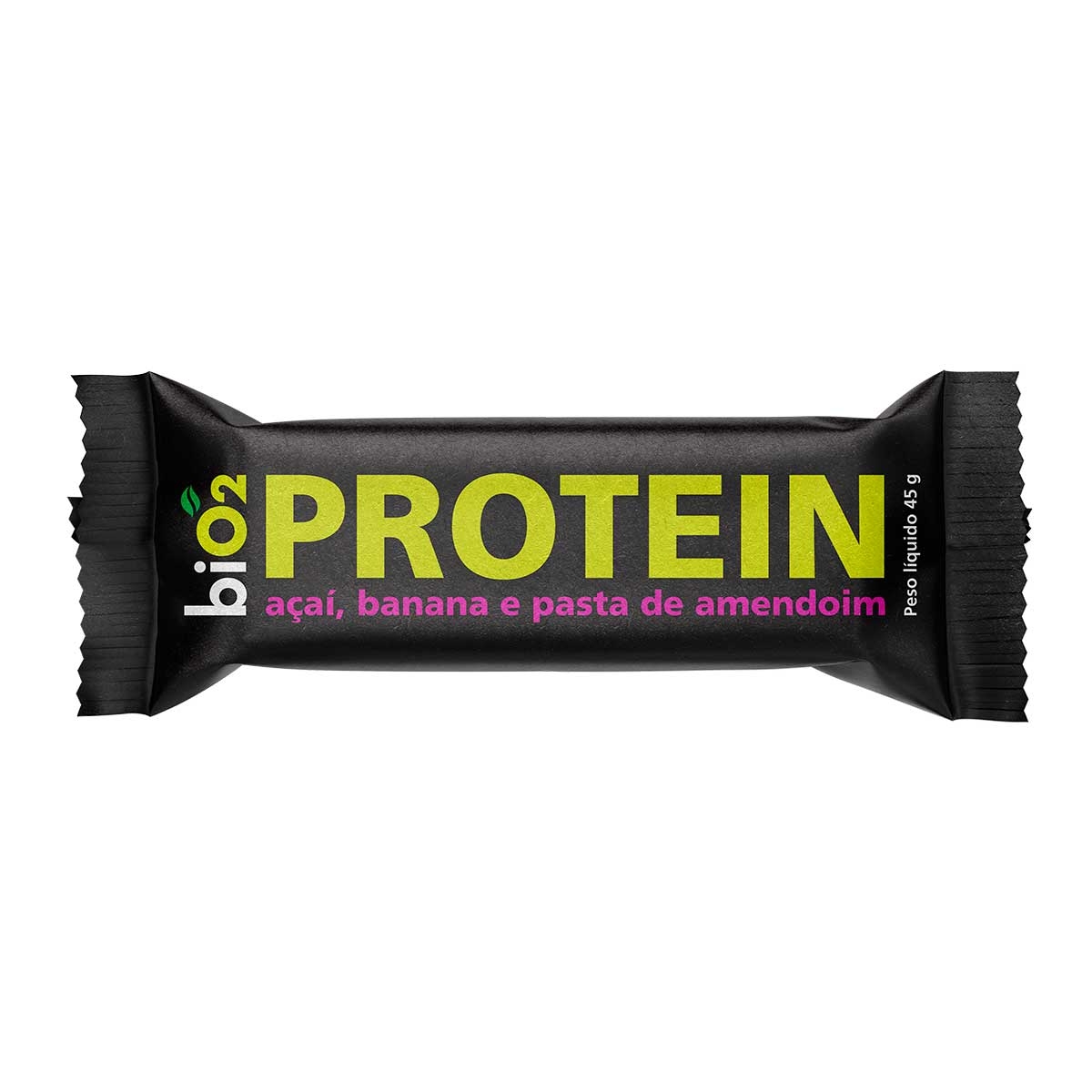 Barra de Proteína Vegana biO2 Protein Açaí, Banana e Pasta de Amendoim 45g