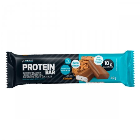 Barra de Proteína Fit Fast Nutrition Sabor Chocolate com Recheio de Cookies com 40g