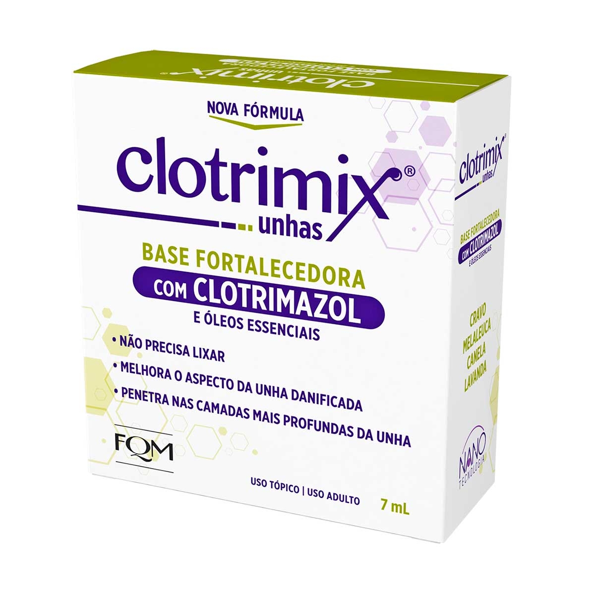 Base Fortalecedora Clotrimix Unhas com 7ml Menor preço em Base Fortalecedora Clotrimix Unhas com 7ml