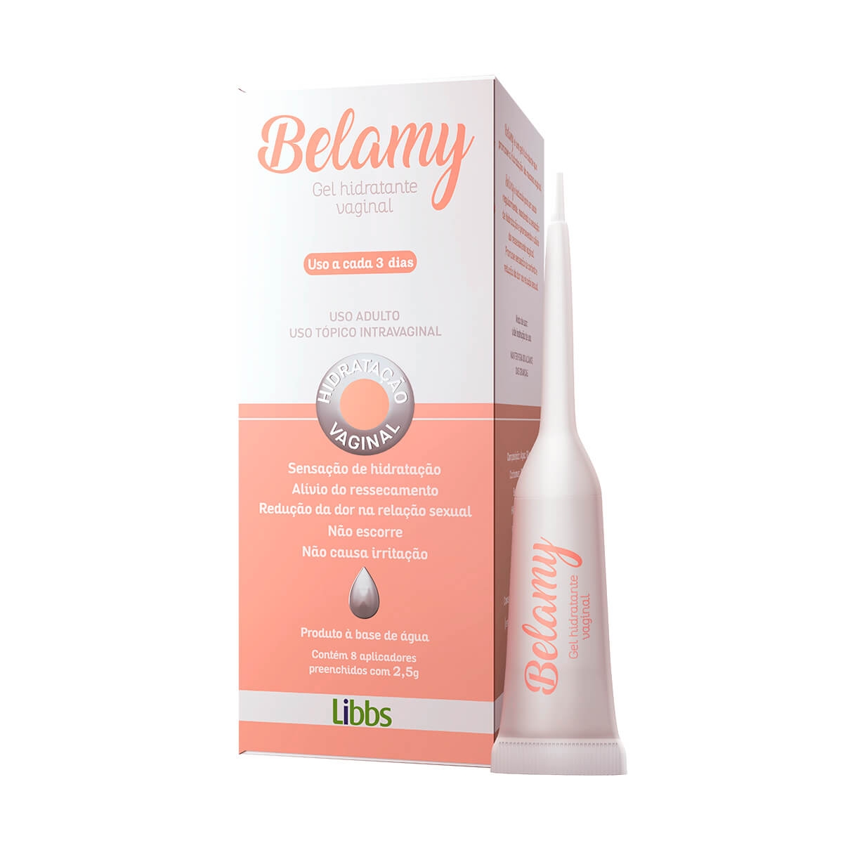 Belamy Gel Hidratante Vaginal com 20g + 8 aplicadores de 2,5g cada