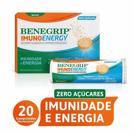 Benegrip Imuno Energy com 20 Comprimidos Efervescentes