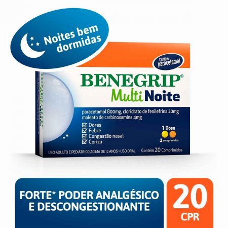 Benegrip Multi Noite com 20 comprimidos