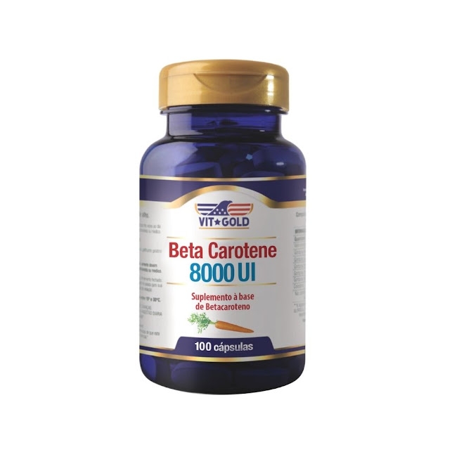 Vitamina A Beta Caroteno 8000 ui 100 Cápsulas Vitgold