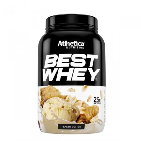 Suplemento Best Whey Protein Atlhetica Nutrition Sabor Peanut Butter com 900g