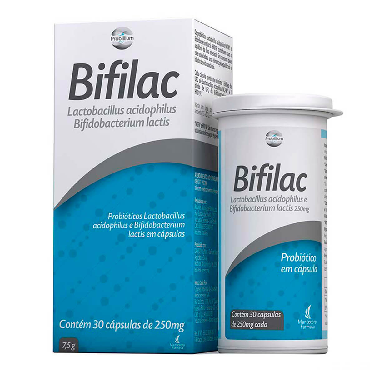 Bifilac 250mg com 30 cápsulas Droga Raia