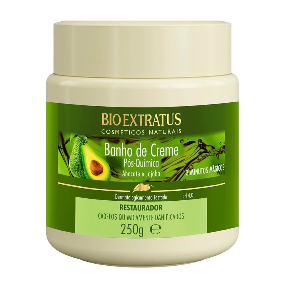 Creme Restaurador Pós-Química Bio Extratus Banho de Creme para Cabelos com 250g Menor preço em Creme Restaurador Pós-Química Bio Extratus Banho de Creme para Cabelos com 250g