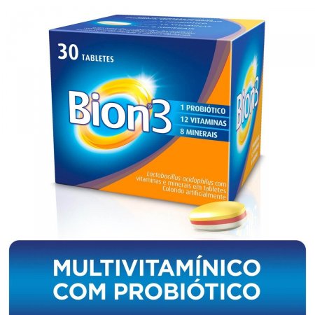 Multivitamínico com Probiótico Bion3 com 30 tabletes