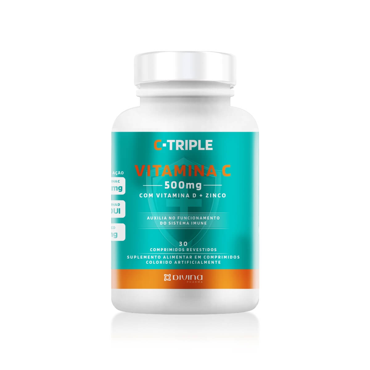 C-Triple Vitamina C 500mg com Vitamina D + Zinco com 30 comprimidos Menor preço em C-Triple Vitamina C 500mg com Vitamina D + Zinco com 30 comprimidos