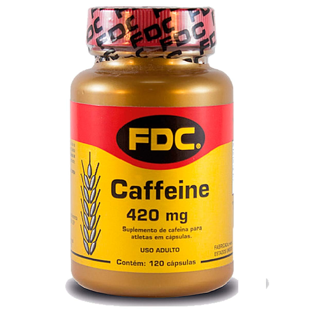 Cafeína 420mg FDC Suplemento com 120 cápsulas