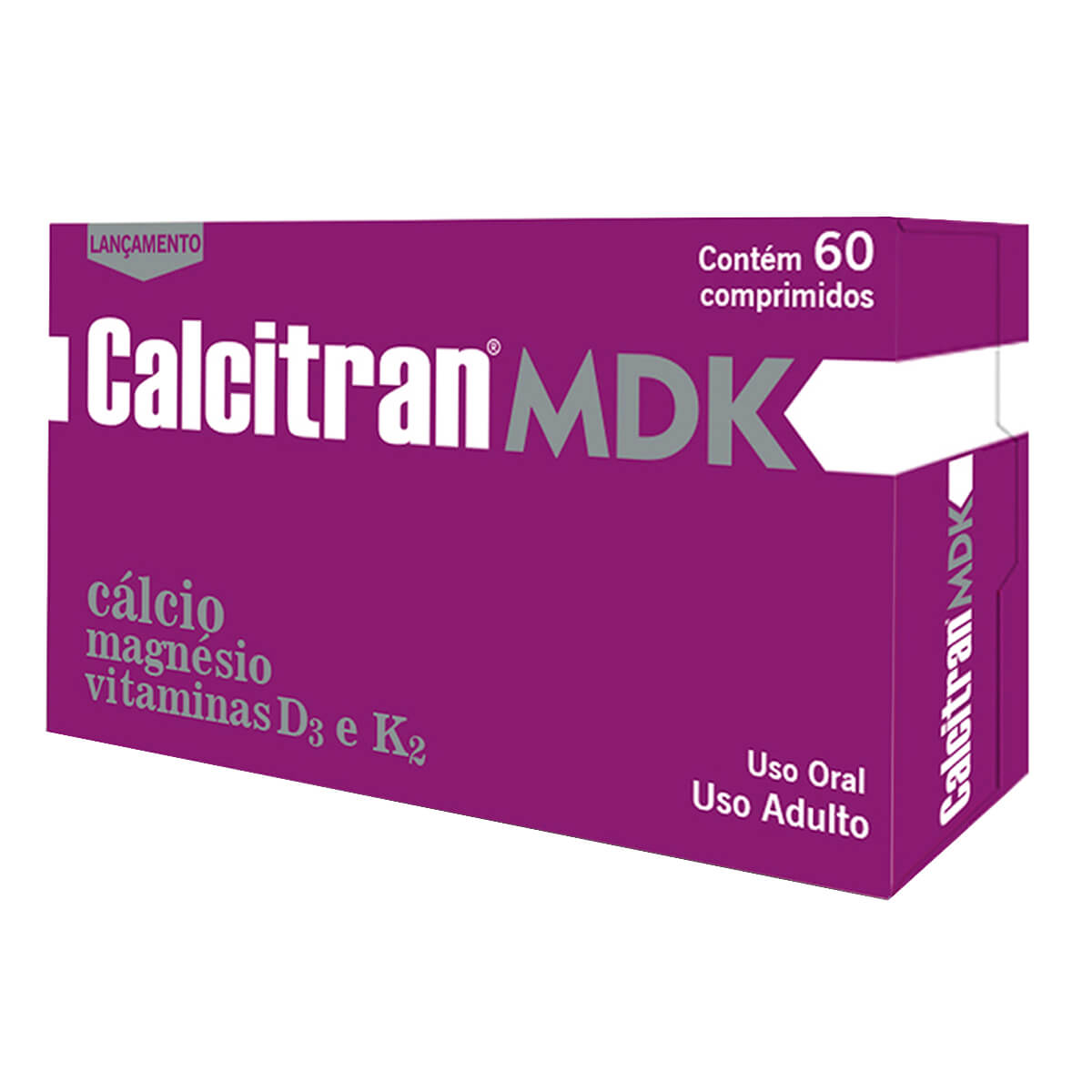 Suplemento Vitamínico Calcitran MDK com 60 comprimidos | Droga Raia