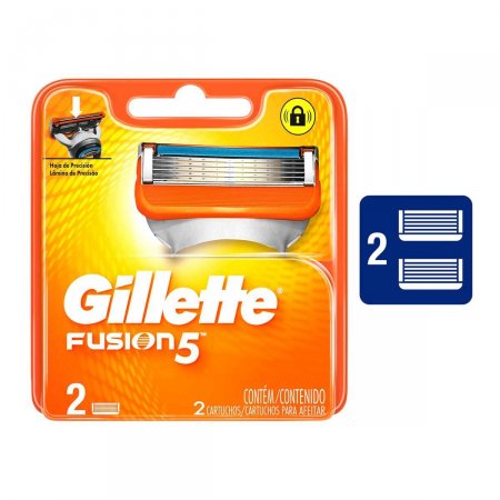 Carga para Aparelho de Barbear Gillette Fusion 5 com 2 unidades