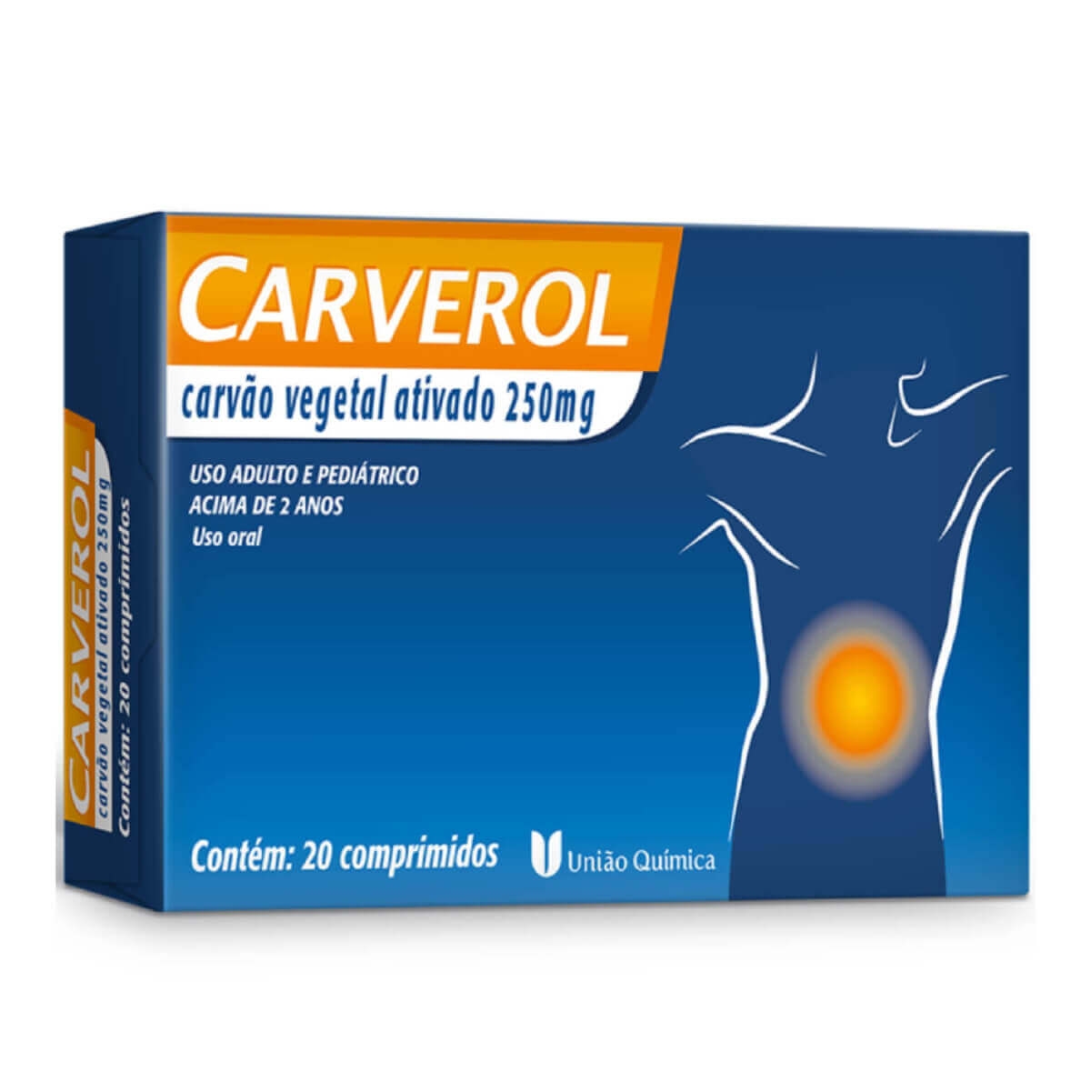 Carverol 250mg União Química 20 Comprimidos