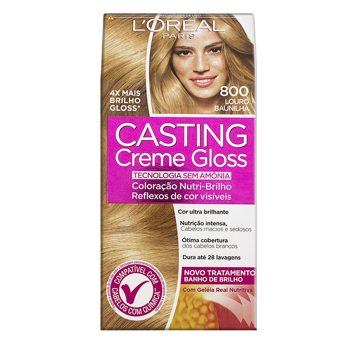 Coloração Permanente Casting Creme Gloss N°800 Louro Baunilha L'Oréal 1 Unidade