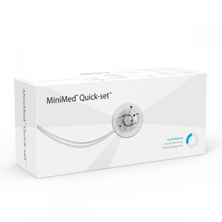 Cateter Medtronic MinimMed Quick-set MMT-397A com cânula de 9mm e tubo de 60cm com 10 unidades