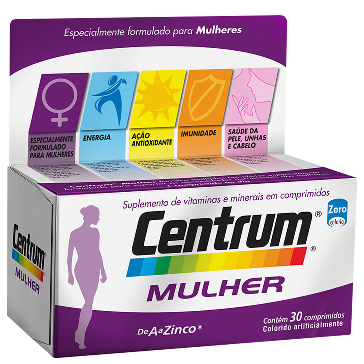Complexo Vitamínico Centrum Mulher 30 Comprimidos | Droga Raia