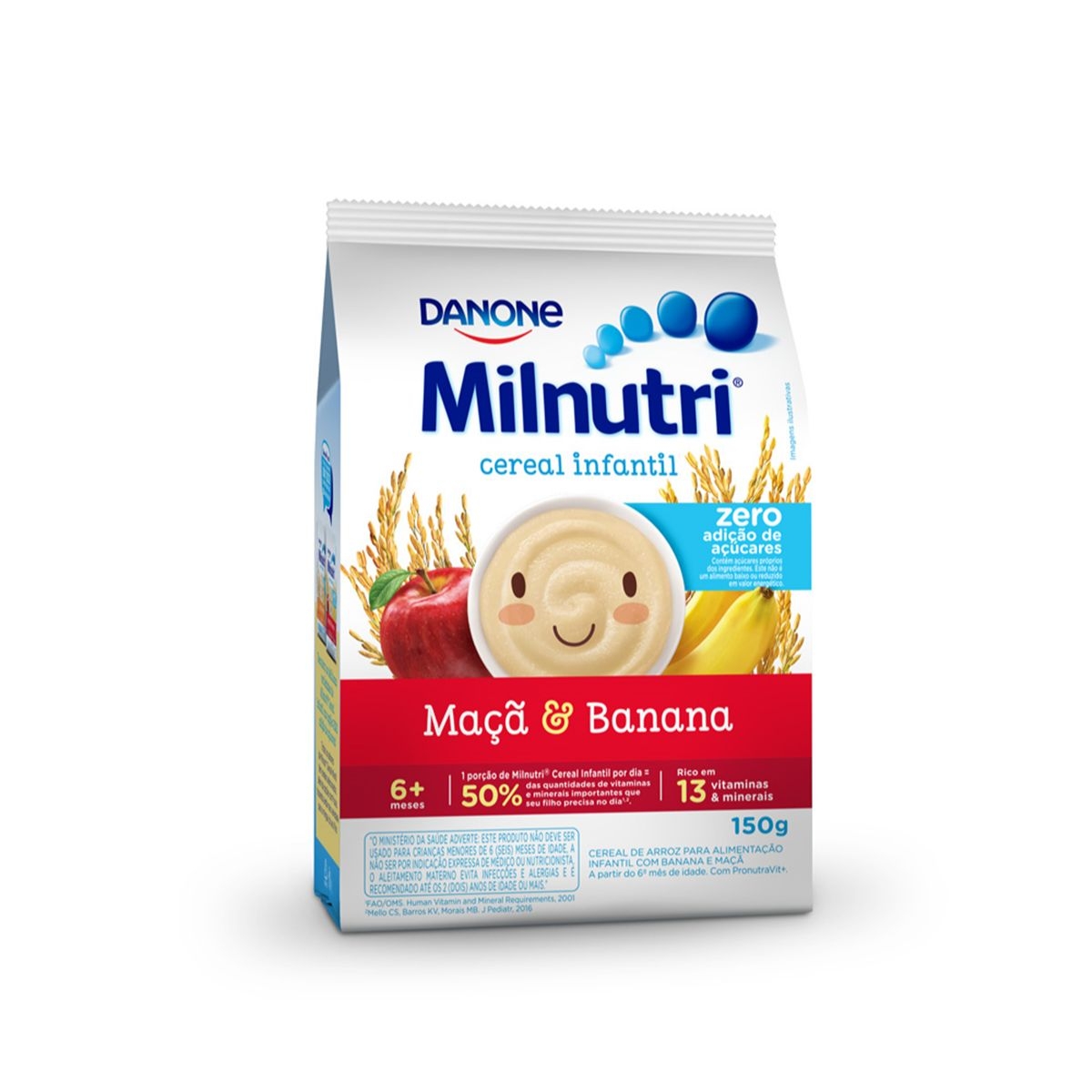 Cereal Infantil Milnutri Banana E Maca Zero Acucar Com 150g Droga Raia