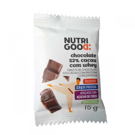 Chocolate Nutrigood 52% Cacau com Whey Protein 15g Foto 1