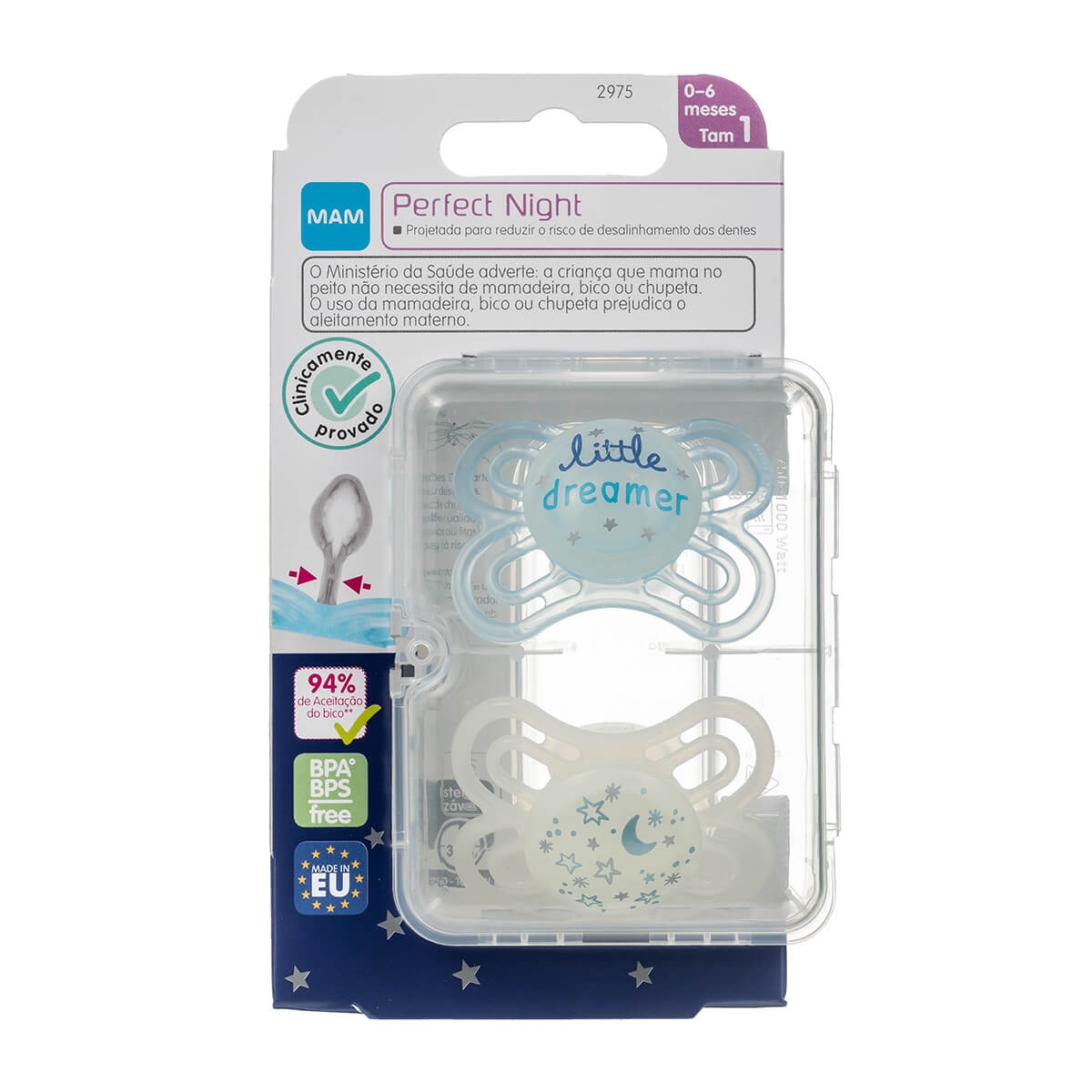 Tétines MAM Perfect Night Lot De 2 | Phosphorescentes, Pour Bébé 16 Mois, Respectueuses Des Dents Tétines MAM Perfect Night Lot De 2 | Phosphorescentes, Pour Bébé 16 Mois, Respectueuses Des Dents