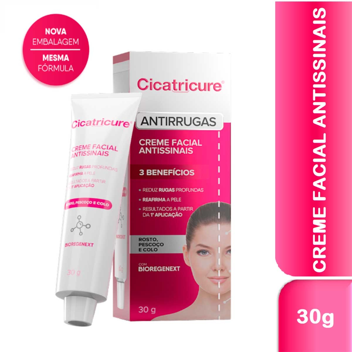 Cicatricure Antissinais Creme Facial com 30g | Droga Raia