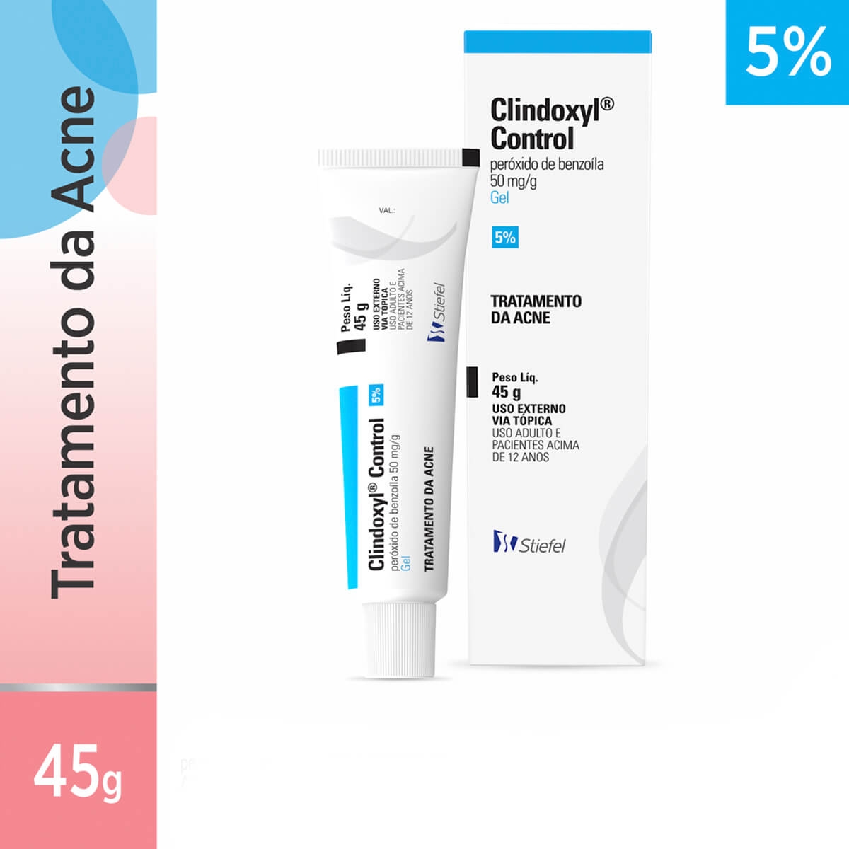 Gel Clindoxyl Control 5% para Acne com 45g