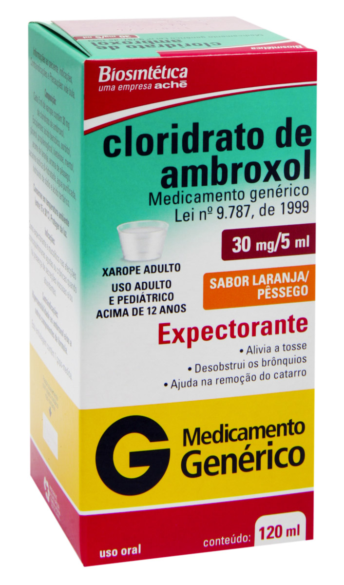 Cloridrato de Ambroxol 30mg/5ml xarope 120ml Aché Biosintética Genérico