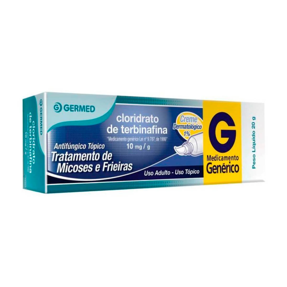 Cloridrato de Terbinafina 10mg/g Creme Dermatológico 20g Germed Genérico