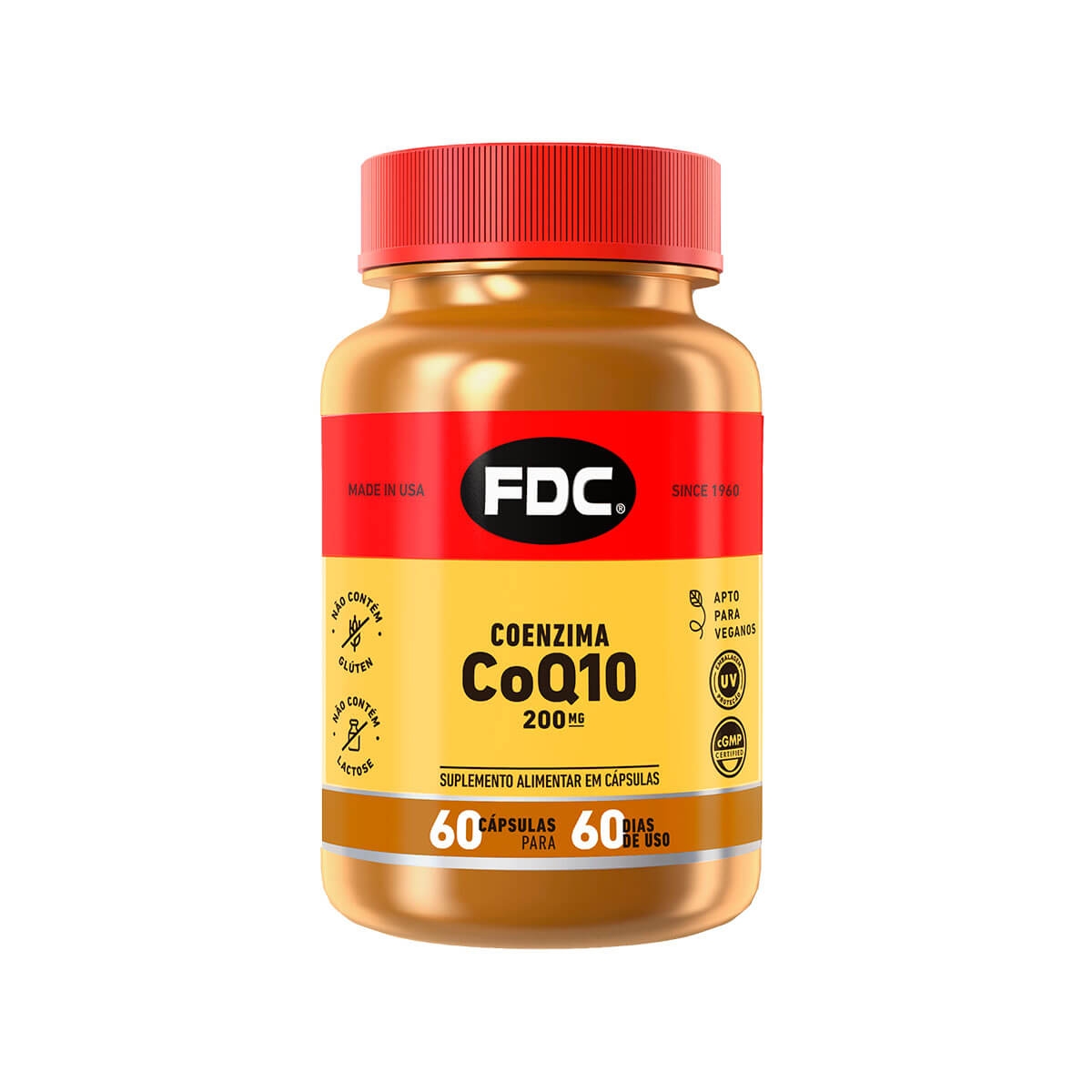 Suplemento Alimentar Coenzima CoQ10 FDC com 60 cápsulas
