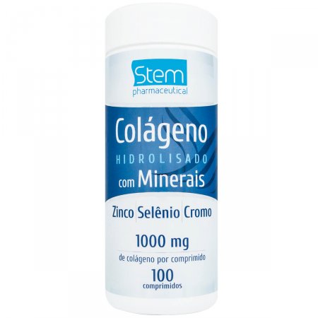 Colágeno Hidrolisado com Minerais Stem com 100 comprimidos