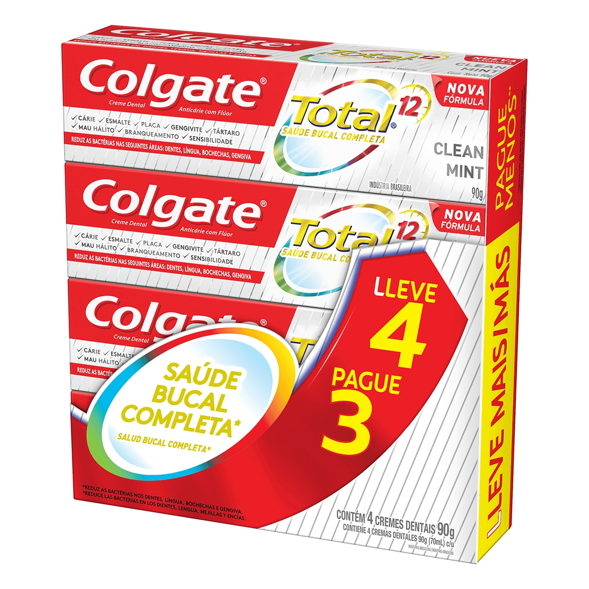 Kit Creme Dental Colgate Total 12 Clean Mint Leve 4 Pague 3 Droga Raia