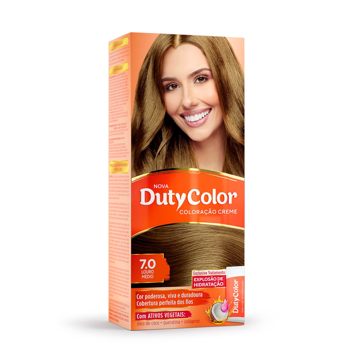 Coloração Creme DutyColor 7.0 Louro Médio 1 Unidade