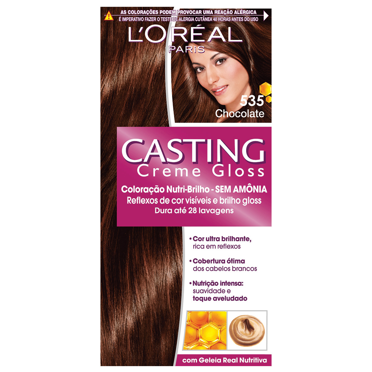 Coloração Permanente Casting Creme Gloss N° 535 Chocolate L'Oréal 1 Unidade