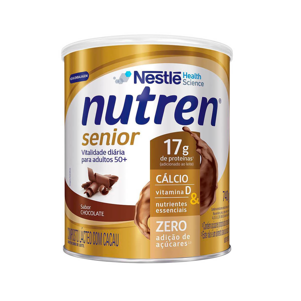 Complemento Alimentar Nutren Senior Chocolate com 740g 740g
