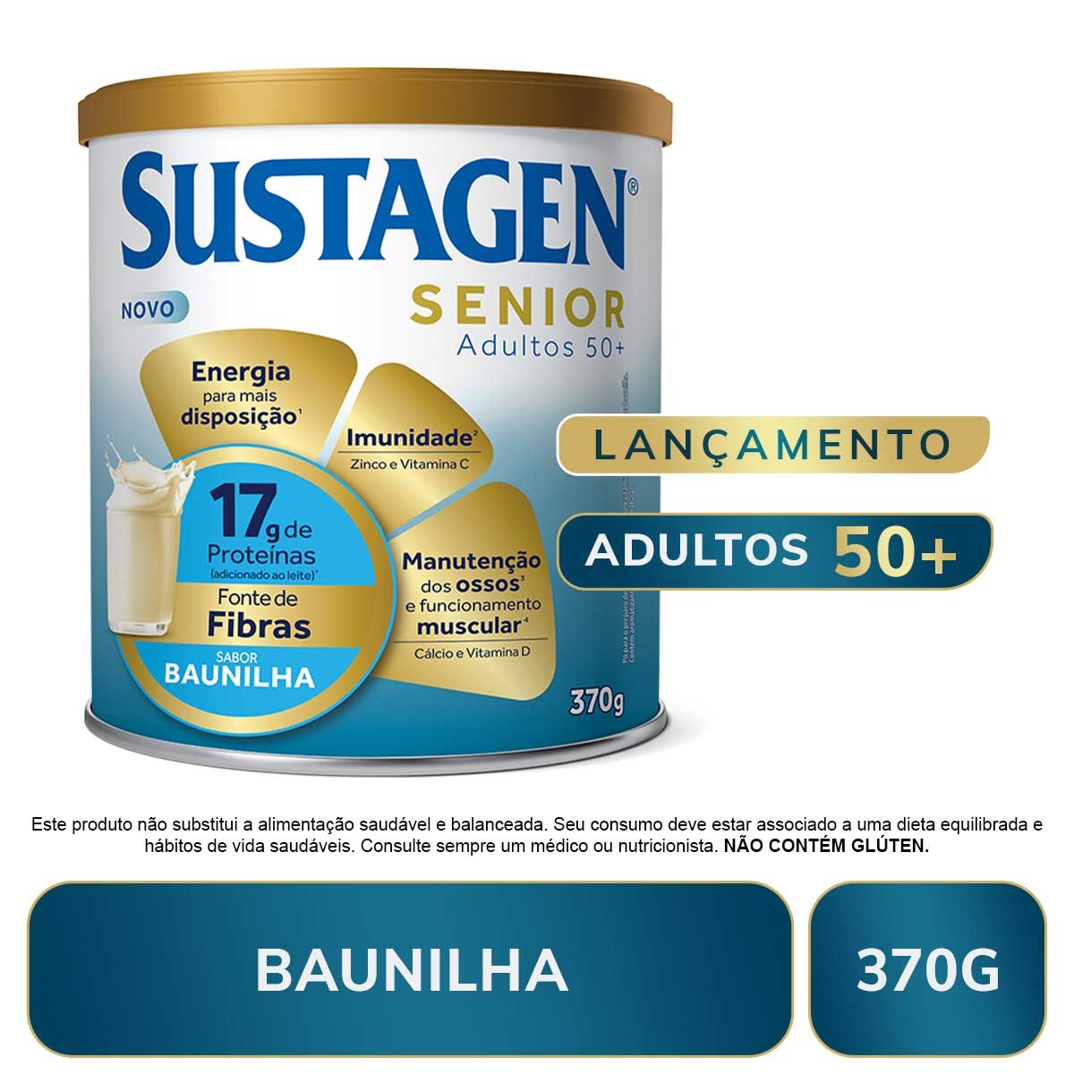 Complemento Alimentar Sustagen Senior Adultos 50+ Baunilha 370g
